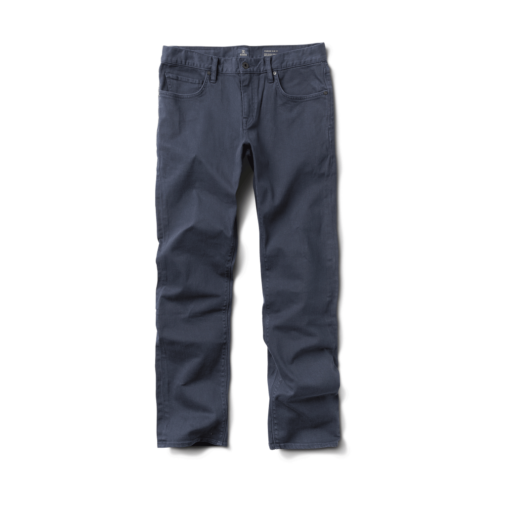 Roark Men's Clothing and Gear | The front view of HWY 133 Slim Fit Broken Twill Blue Jeans Big Image - 1