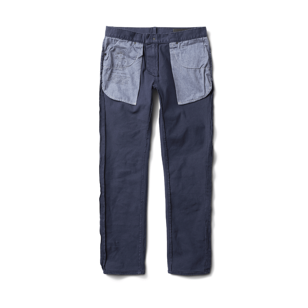 Roark Men's Clothing and Gear | The inside out on body view HWY 133 Slim Fit Broken Twill Blue Jeans Big Image - 8