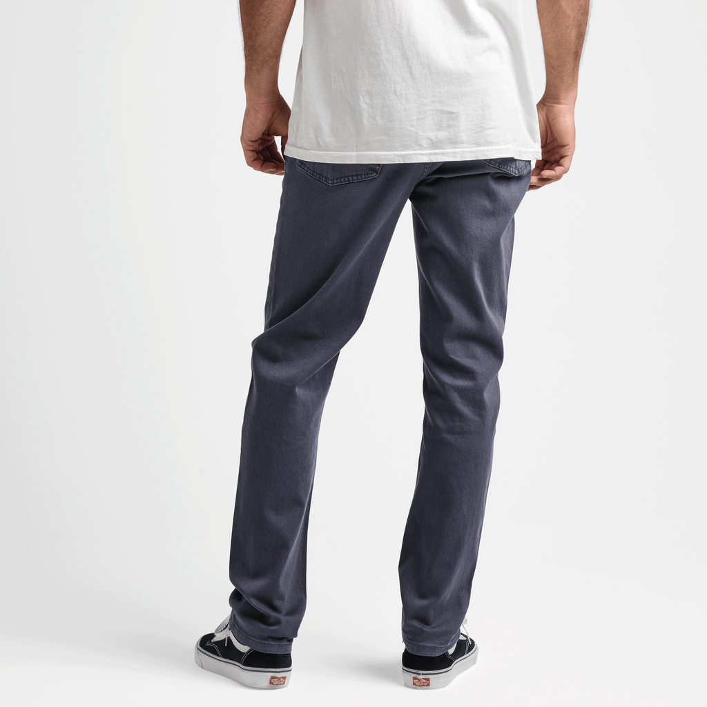 Roark Men's Clothing and Gear | The back on body view HWY 133 Slim Fit Broken Twill Blue Jeans Big Image - 3