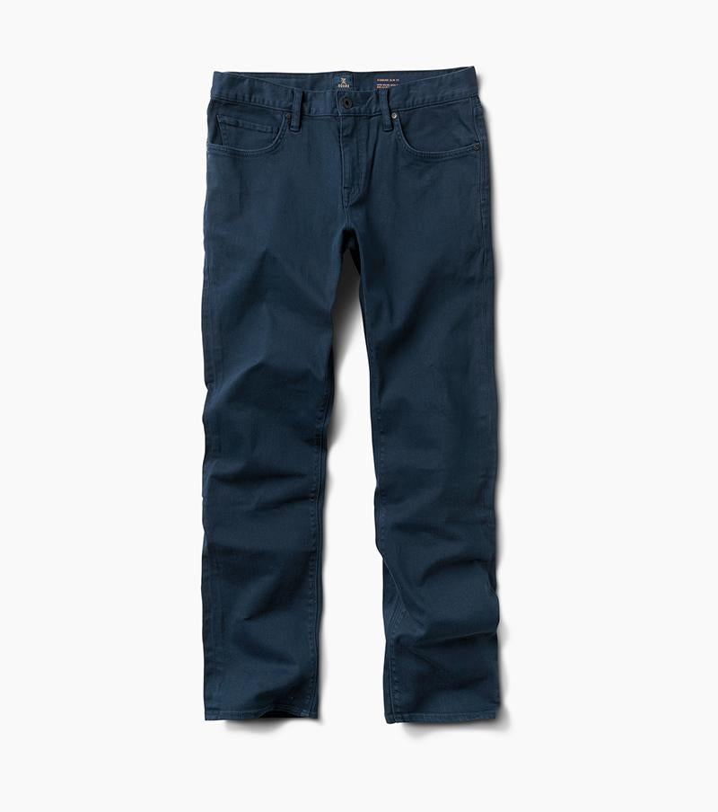 HWY 133 Slim Fit Broken Twill Jeans - Navy Big Image - 1
