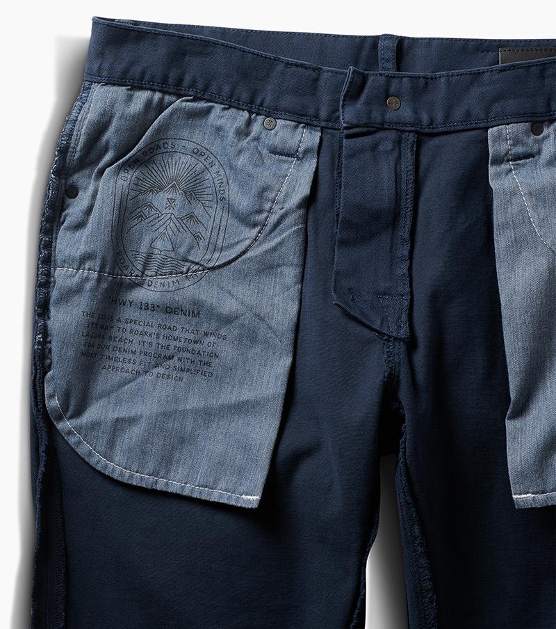 HWY 133 Slim Fit Broken Twill Jeans - Navy Big Image - 11