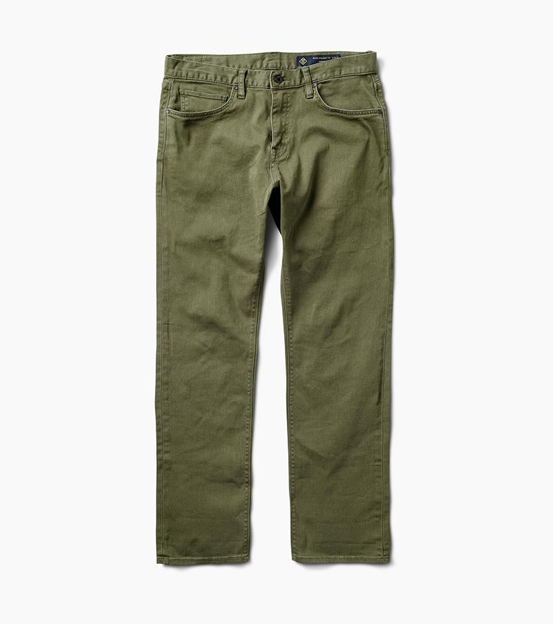 HWY 128 Straight Fit Broken Twill Jeans - Army Big Image - 1