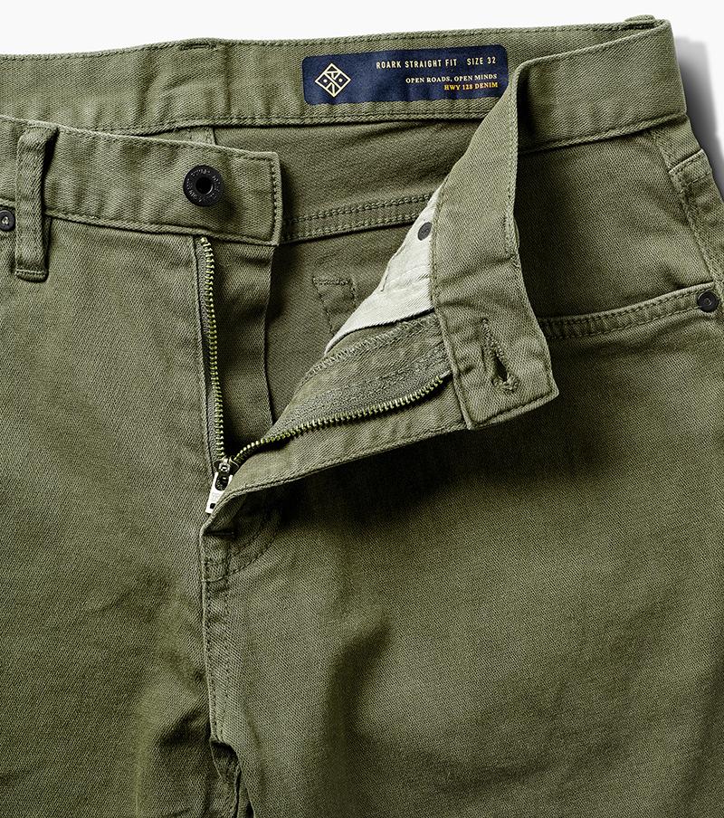 HWY 128 Straight Fit Broken Twill Jeans - Army Big Image - 7