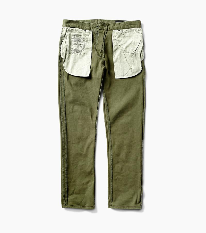 HWY 128 Straight Fit Broken Twill Jeans - Army Big Image - 10