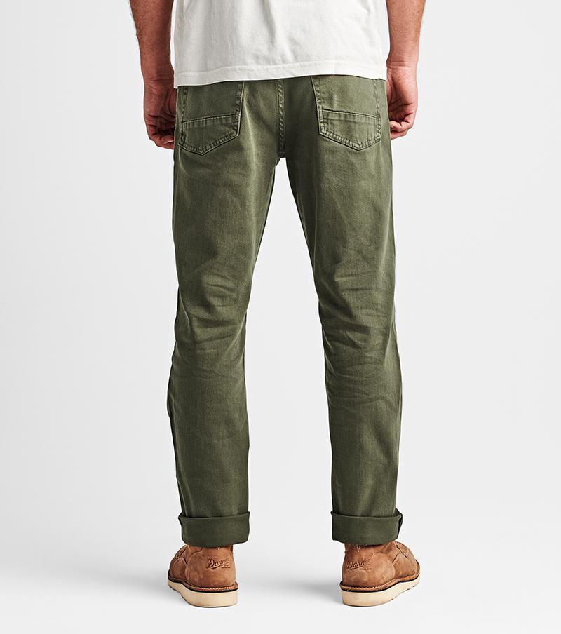 HWY 128 Straight Fit Broken Twill Jeans - Army Big Image - 5