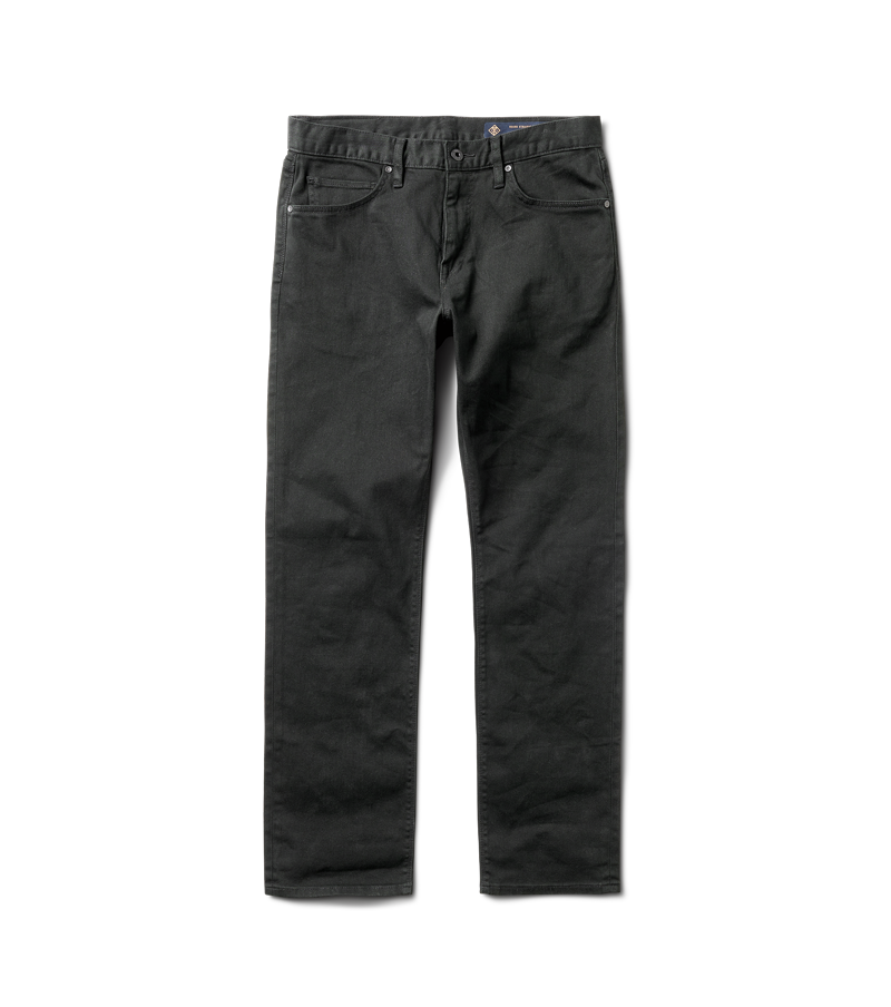 HWY 128 Straight Fit Broken Twill Jeans - Black Big Image - 1