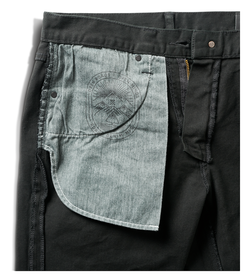 HWY 128 Straight Fit Broken Twill Jeans - Black Big Image - 9
