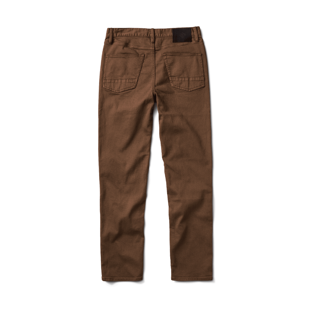 The back of Roark's HWY 128 Straight Fit Broken Twill Jeans - Brown Big Image - 7