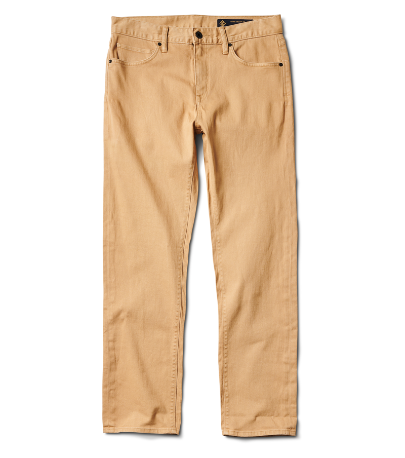 HWY 128 Straight Fit Broken Twill Jeans - Khaki Big Image - 1