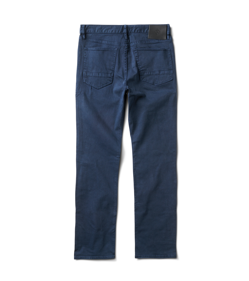 HWY 128 Straight Fit Broken Twill Jeans - Navy Big Image - 12