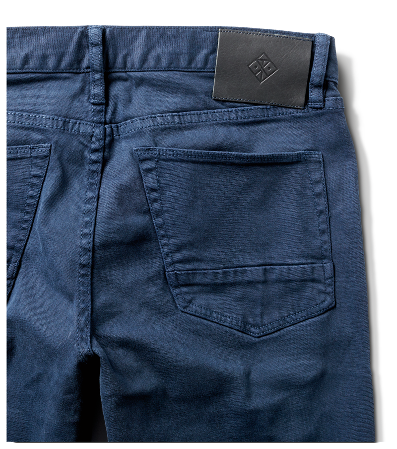 HWY 128 Straight Fit Broken Twill Jeans - Navy Big Image - 8