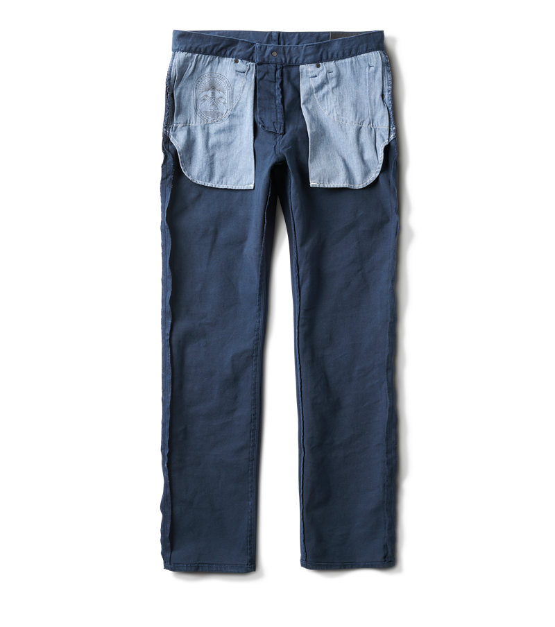 HWY 128 Straight Fit Broken Twill Jeans - Navy Big Image - 11