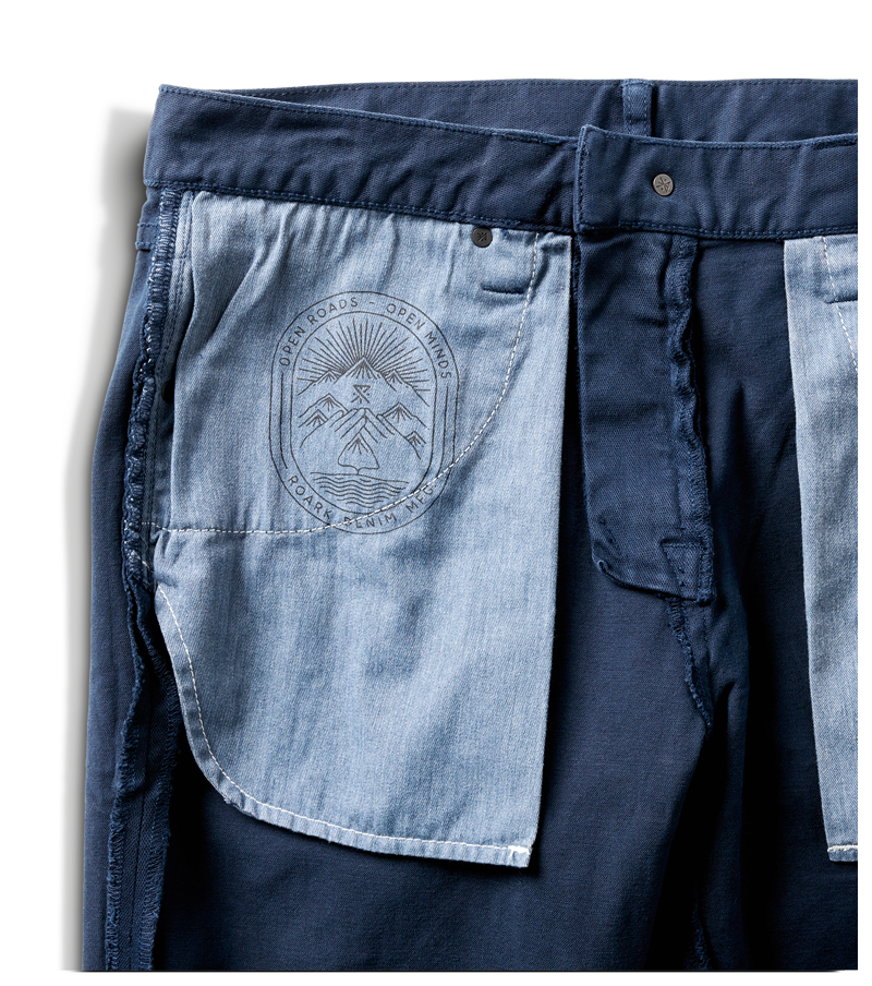 HWY 128 Straight Fit Broken Twill Jeans - Navy Big Image - 10