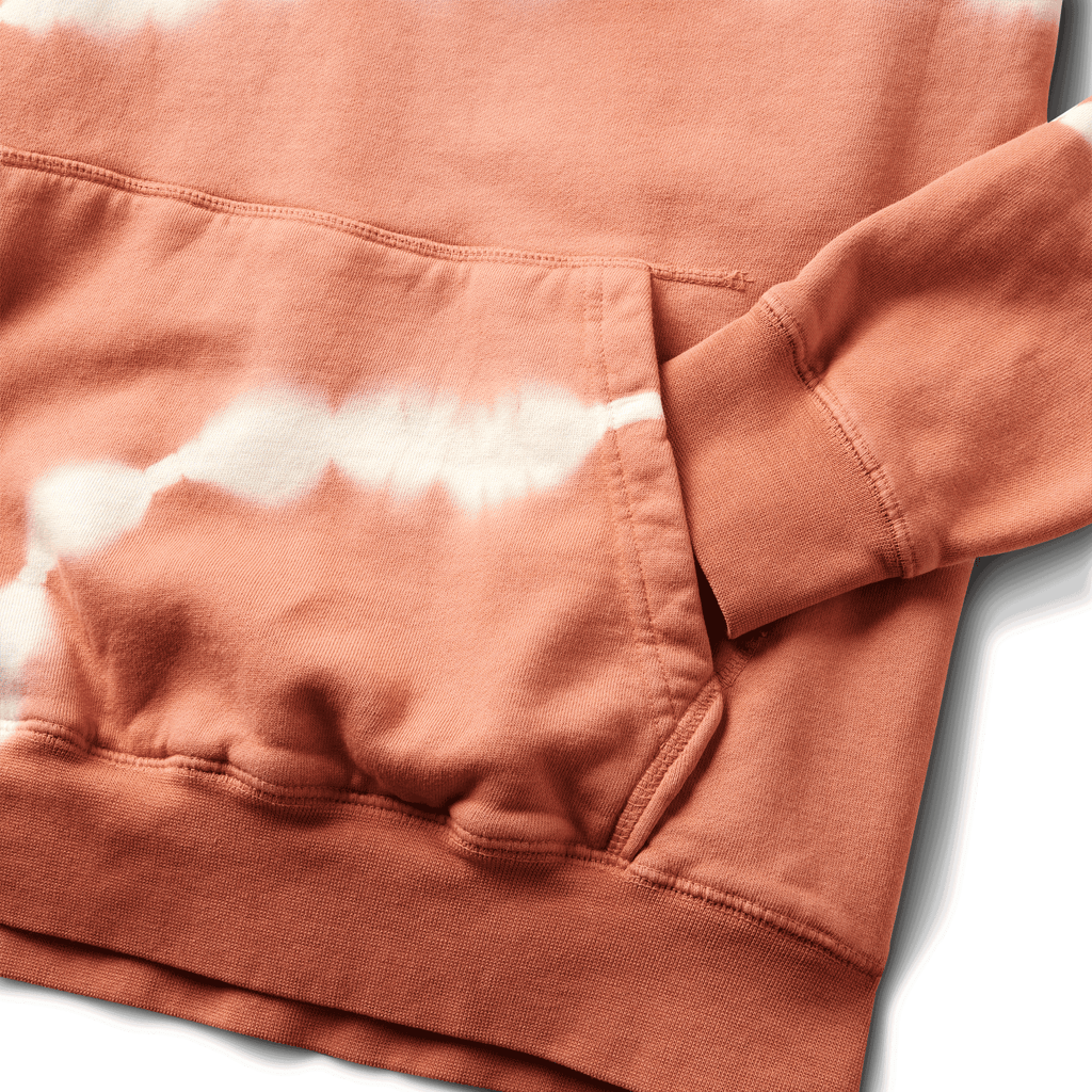Seek And Explore Tie Dye Hoodie - Rust Shibori Big Image - 4