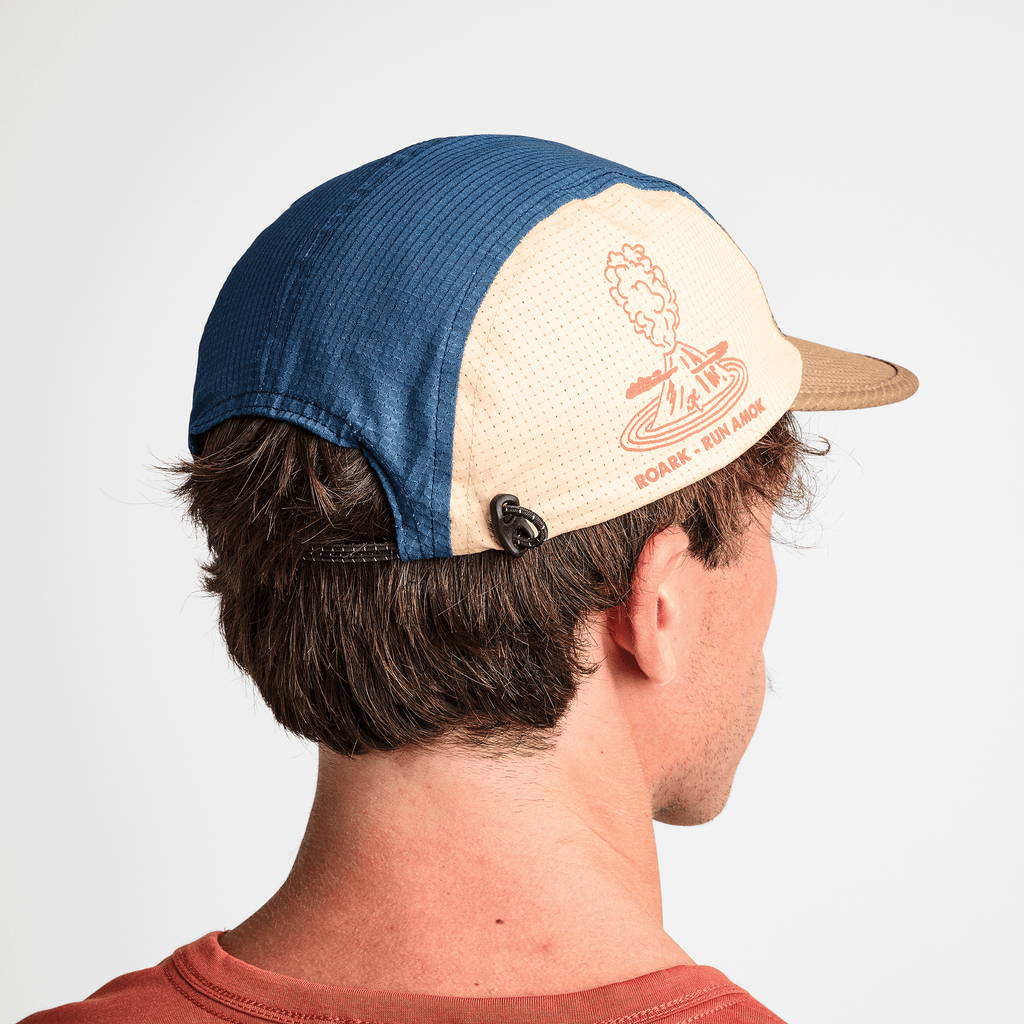 The on body view of Roark's Mind Vacay Camper Snapback for men. Big Image - 5