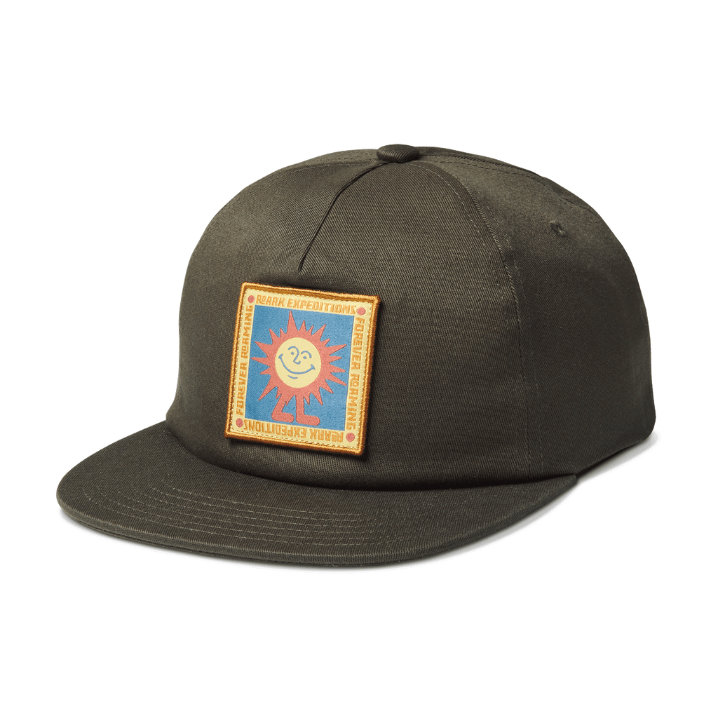 The details of Roark men's Layover Strapback Hat - Military Big Image - 3