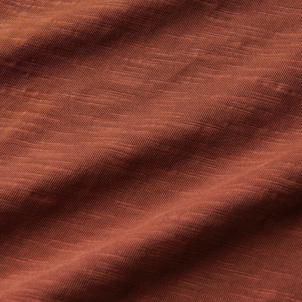 The material view of Roark's Well Worn Midweight Organic Knit - Russet Big Image - 8