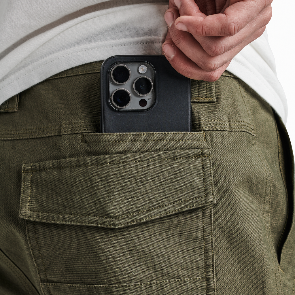 The model of Roark men's Layover Utility Pants - Military Big Image - 6