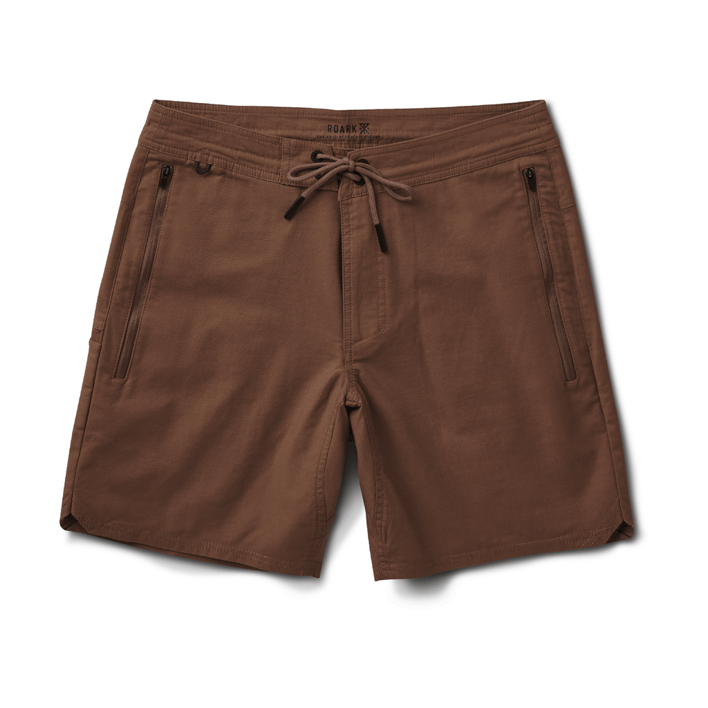 The front of Roark's Layover Shorts 19" - Brown Big Image - 1
