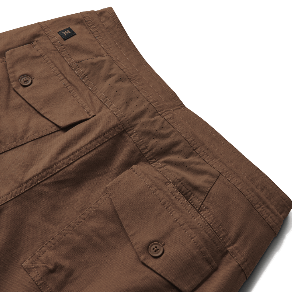 The back pockets of Roark's Layover Shorts 19" - Brown Big Image - 8