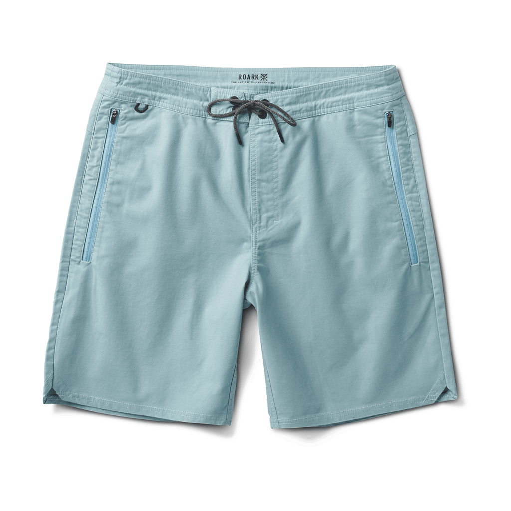 The front of Roark's Layover Shorts 19" - Stone Blue Big Image - 1