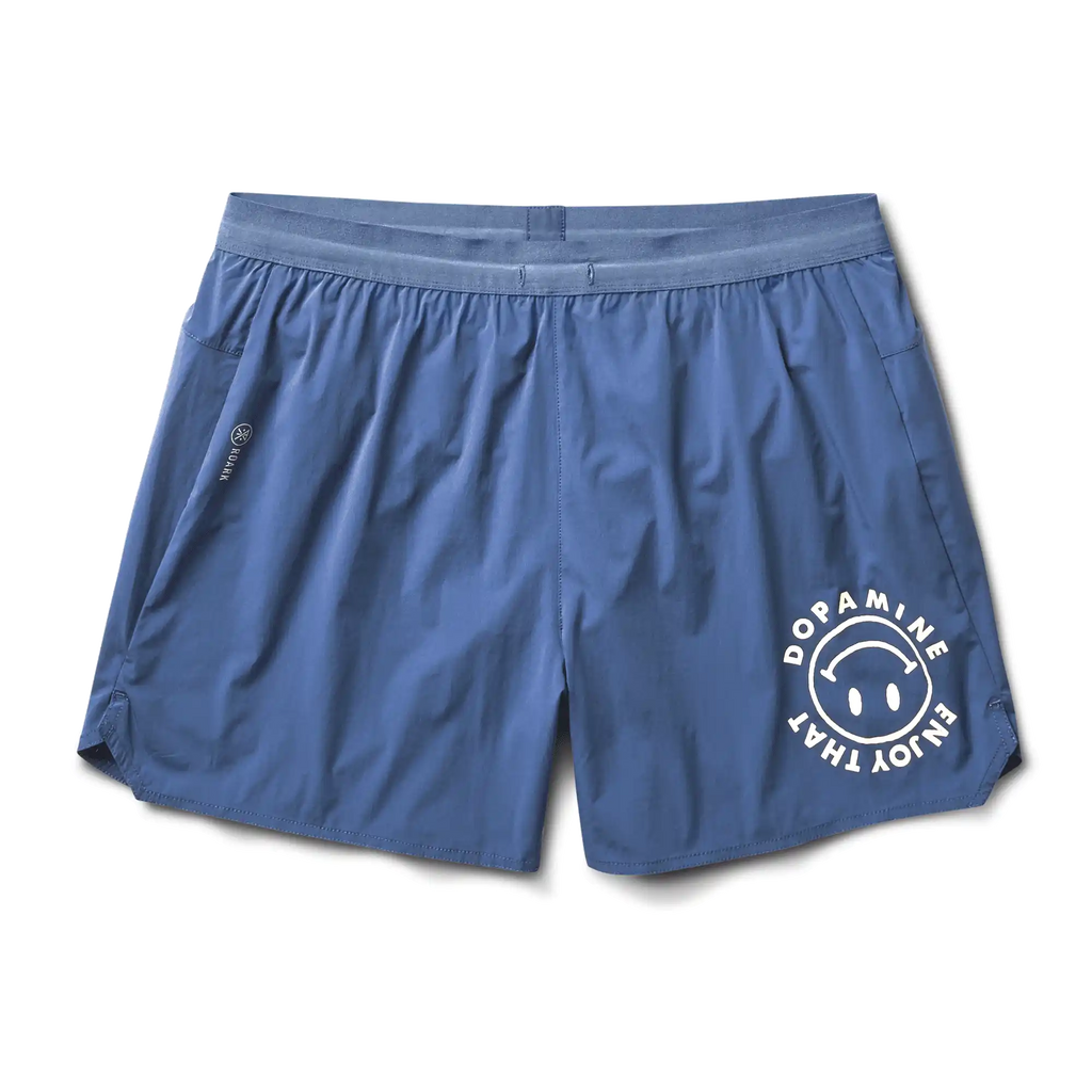 Roark Men's Running Gear | Alta 5" Shorts in Denim Blue. Big Image - 1