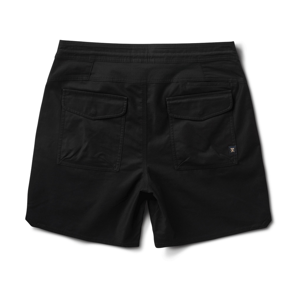 The back of Roark men's Layover Traveler Shorts - Black Big Image - 5