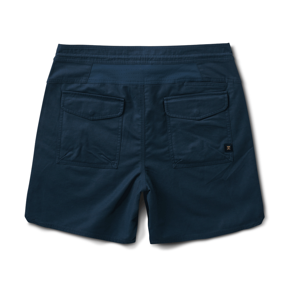 The back of Roark men's Layover Traveler Shorts - Nannai Blue Big Image - 7