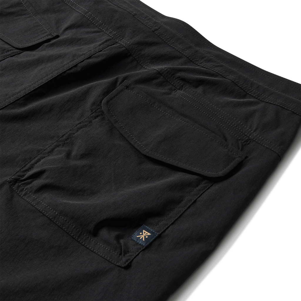 The materials, details, and designs of Roark men's Layover Trail Shorts - Black Big Image - 10