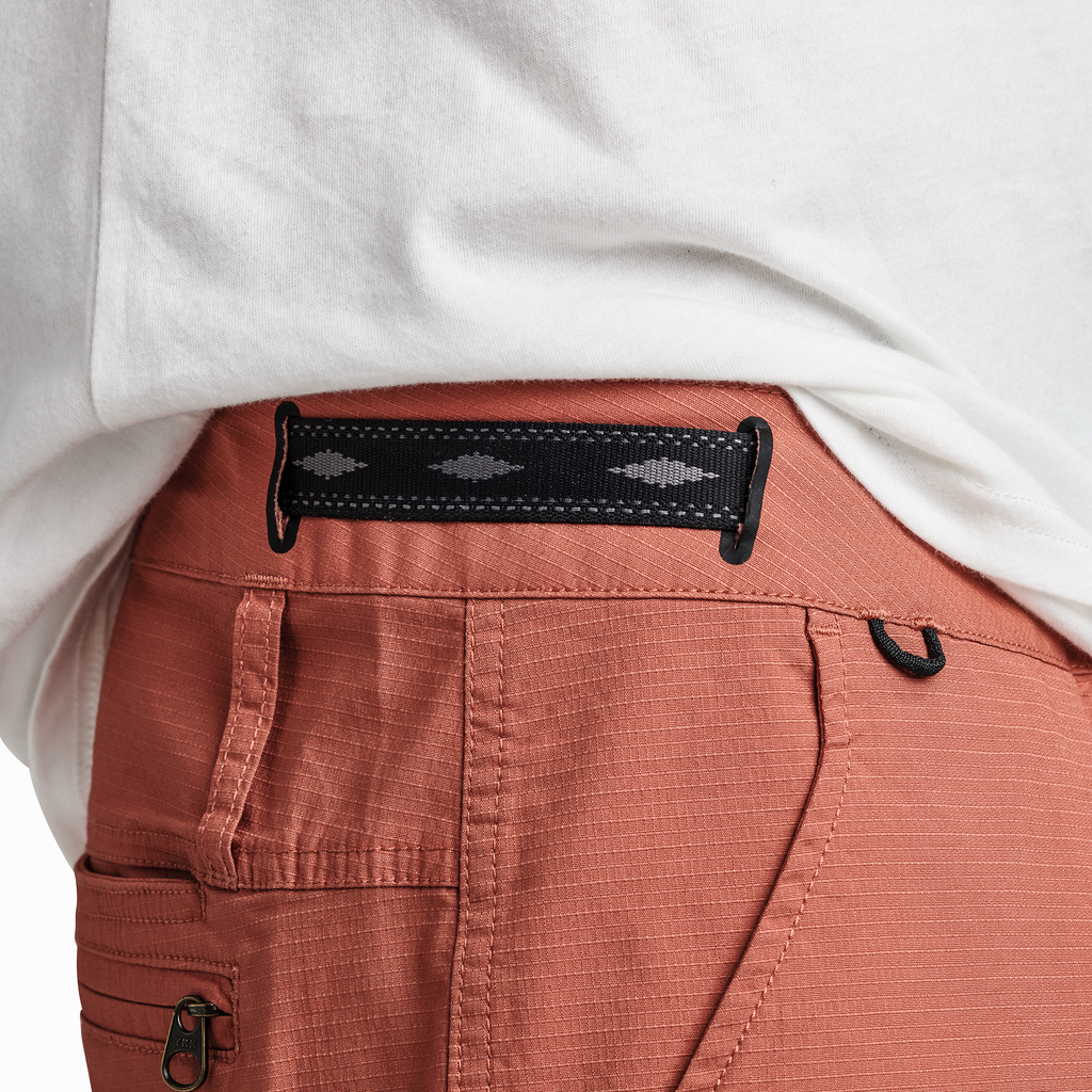 The model of Roark men's Campover Shorts - Saffron Red Big Image - 7