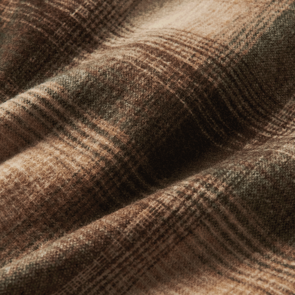 The materials of Roark's Nordsman Long Sleeve Flannel - Khaki Big Image - 8