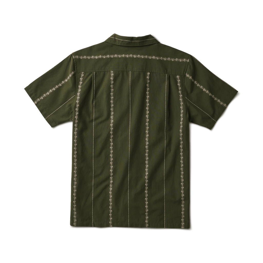 The back of Roark's Gonzo Camp Collar Shirt - Treeline Dobby Dark Military Big Image - 6