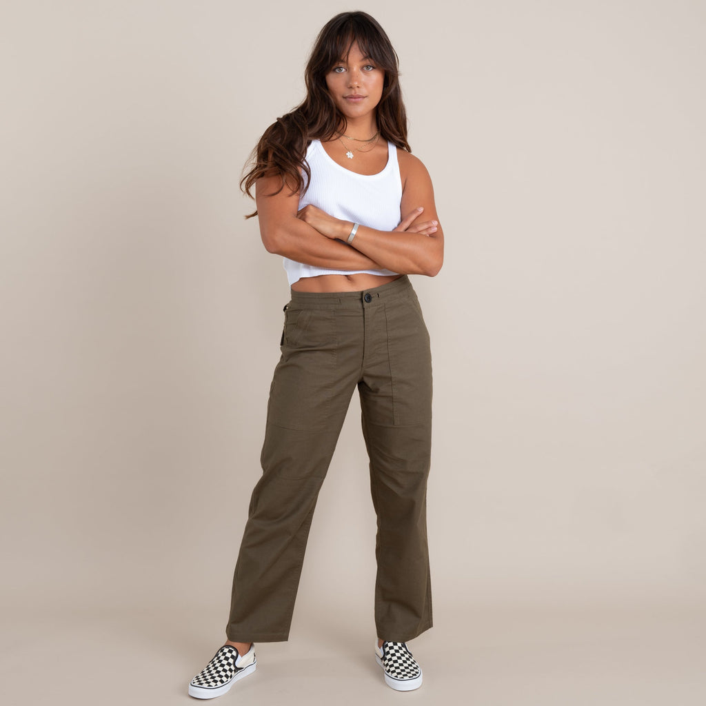 The on body view of Roark's Layover Pants for women. Big Image - 11