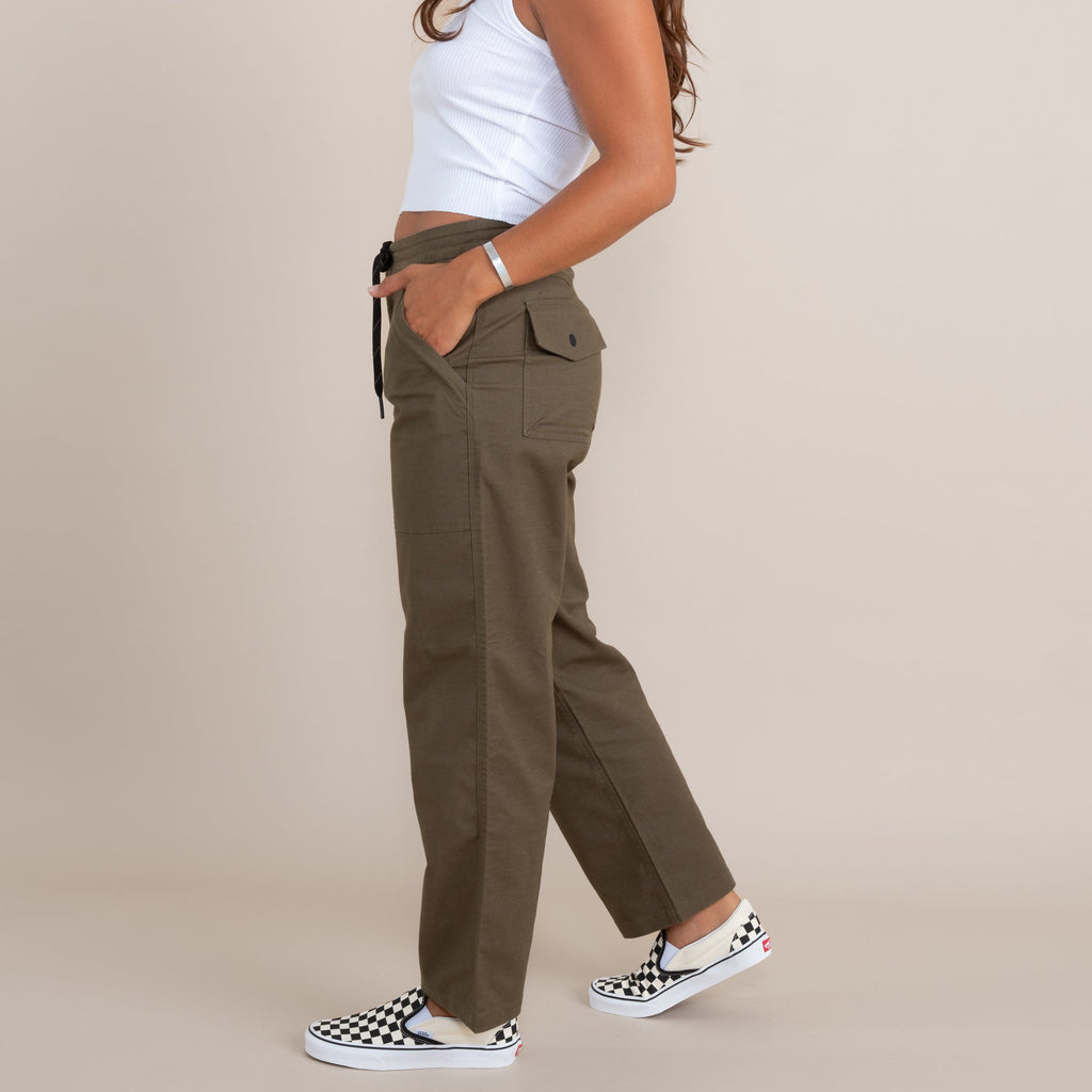 The on body view of Roark's Layover Pants for women. Big Image - 12