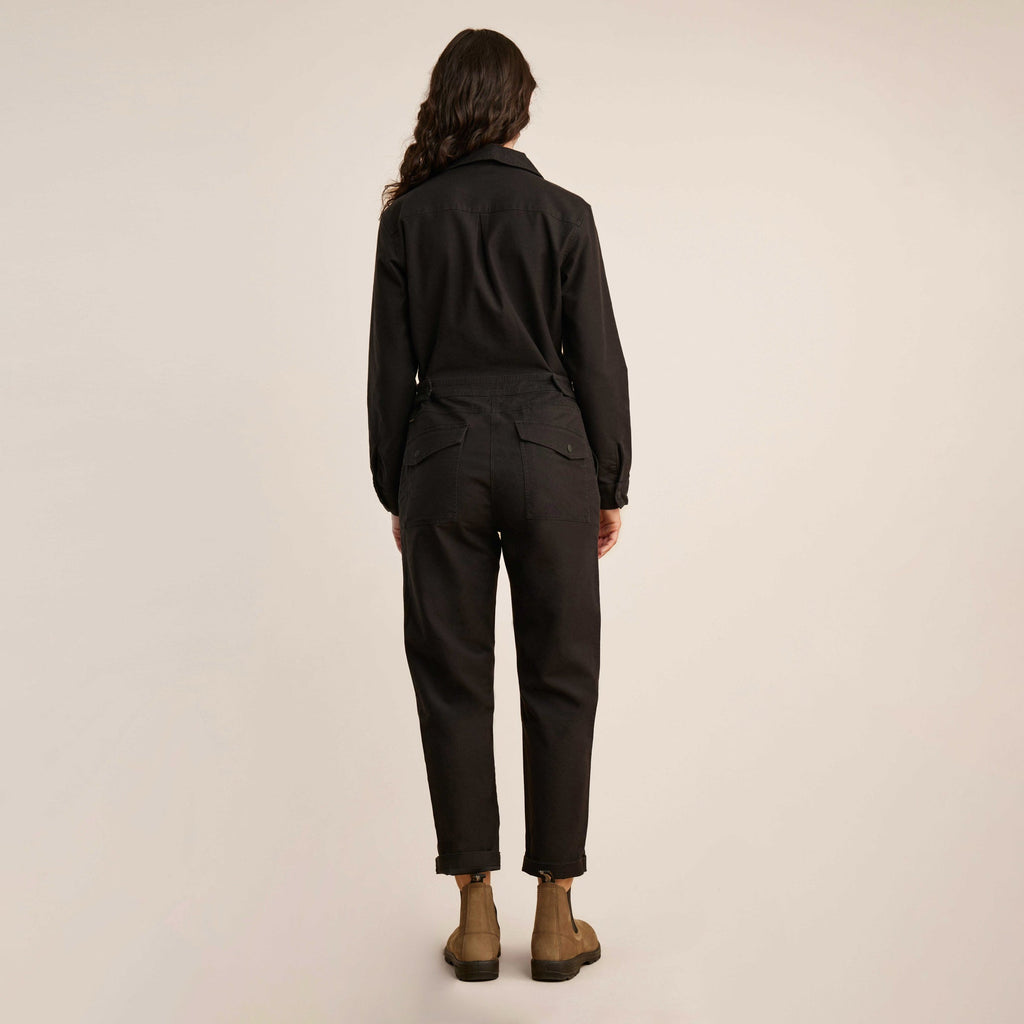 The on model view of Roark women's Layover Jumpsuit - Black Big Image - 3